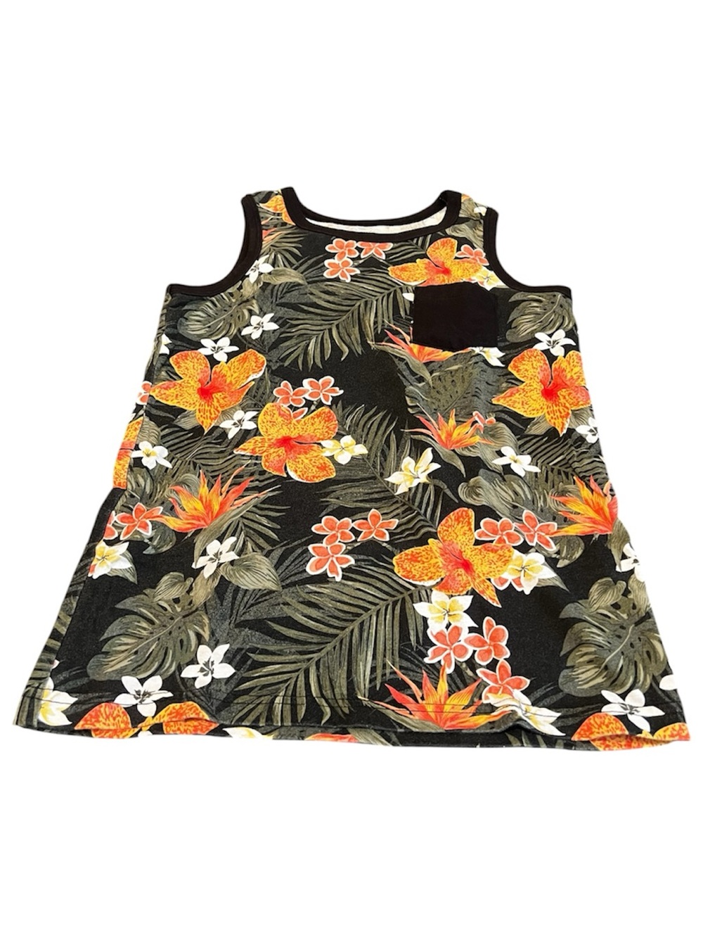 The Children's Place Black Tropical Floral Tank